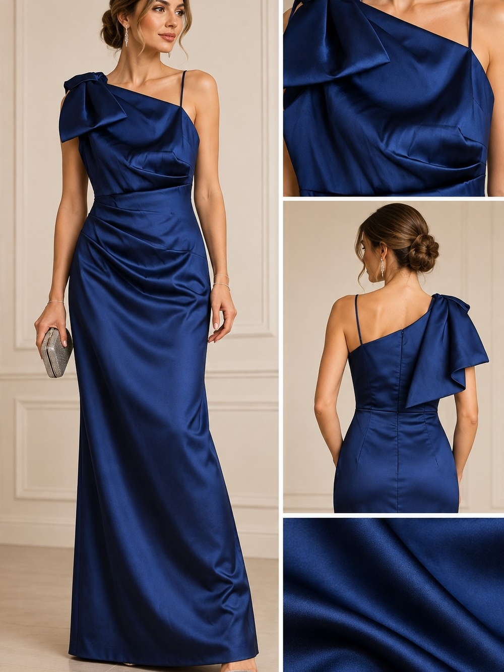 Teri Jon Draped Stretch Maxi Dress – Size 18 – New Without Tags